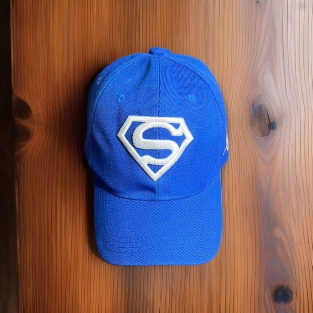 Superman Amoll Comics Blue Flexfit Cap Hat Cotton Polyester‎ Blend Adjustable